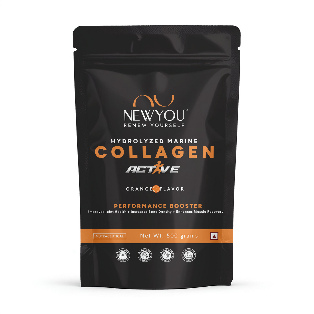 NewYou Collagen Active - For Stronger Bones, Quicker Joints & Pain-Free Mobility - 500 Grams (3 Months Supply)