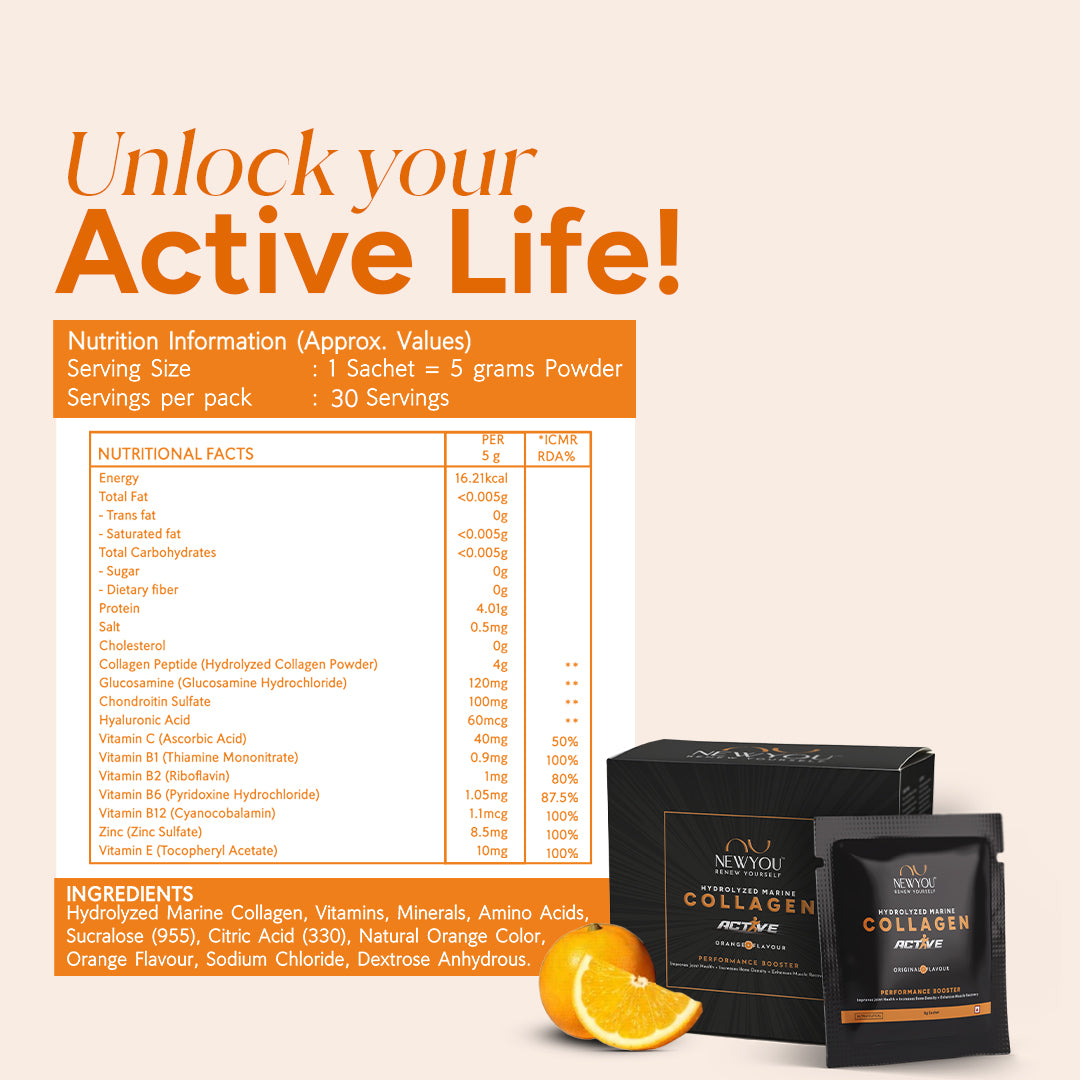 Active Collagen (Travel Pack - 1 Month Supply) for Bones & Joints