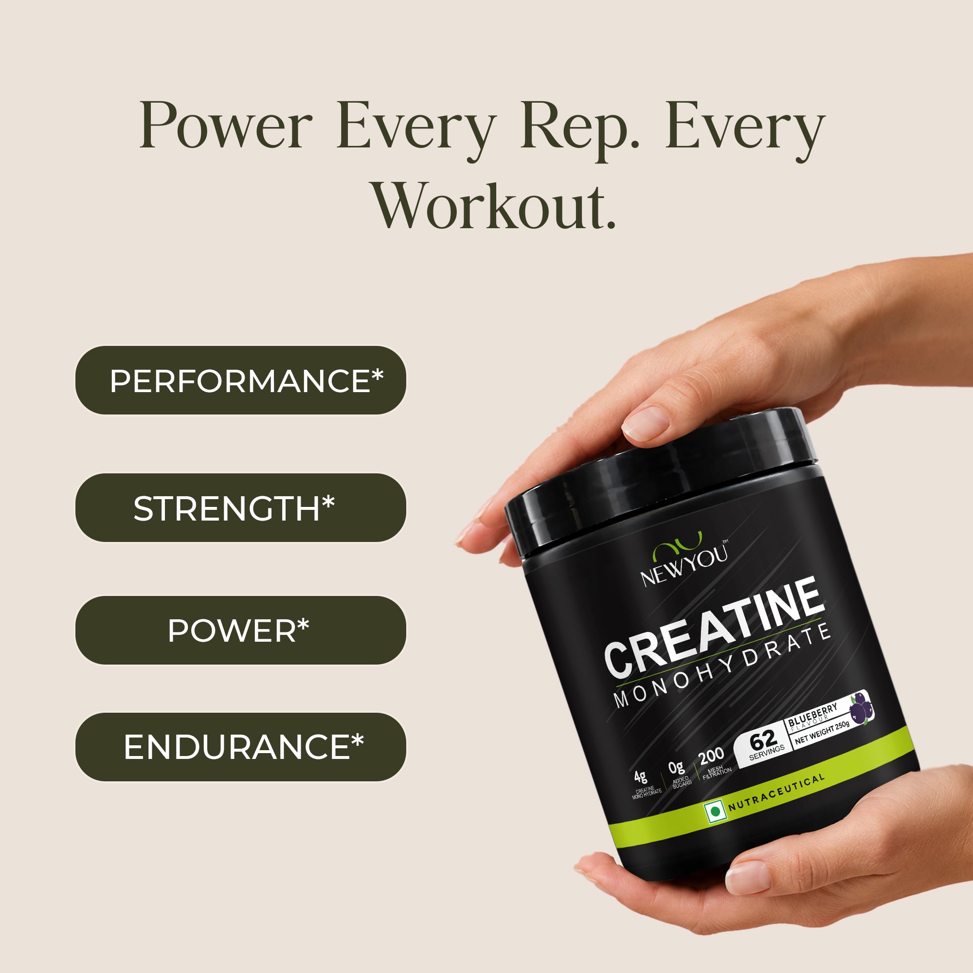 Creatine Monohydrate •Unflavored • 250g