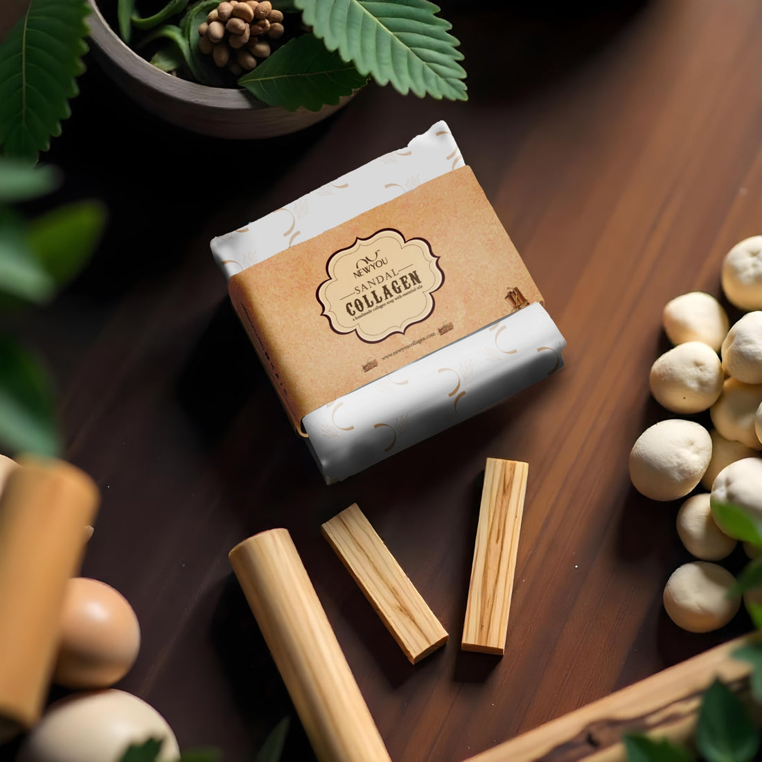 Brightening & Tightening Collagen Sandalwood Soap