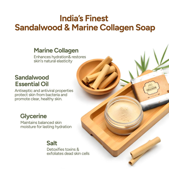 Brightening & Tightening Collagen Sandalwood Soap