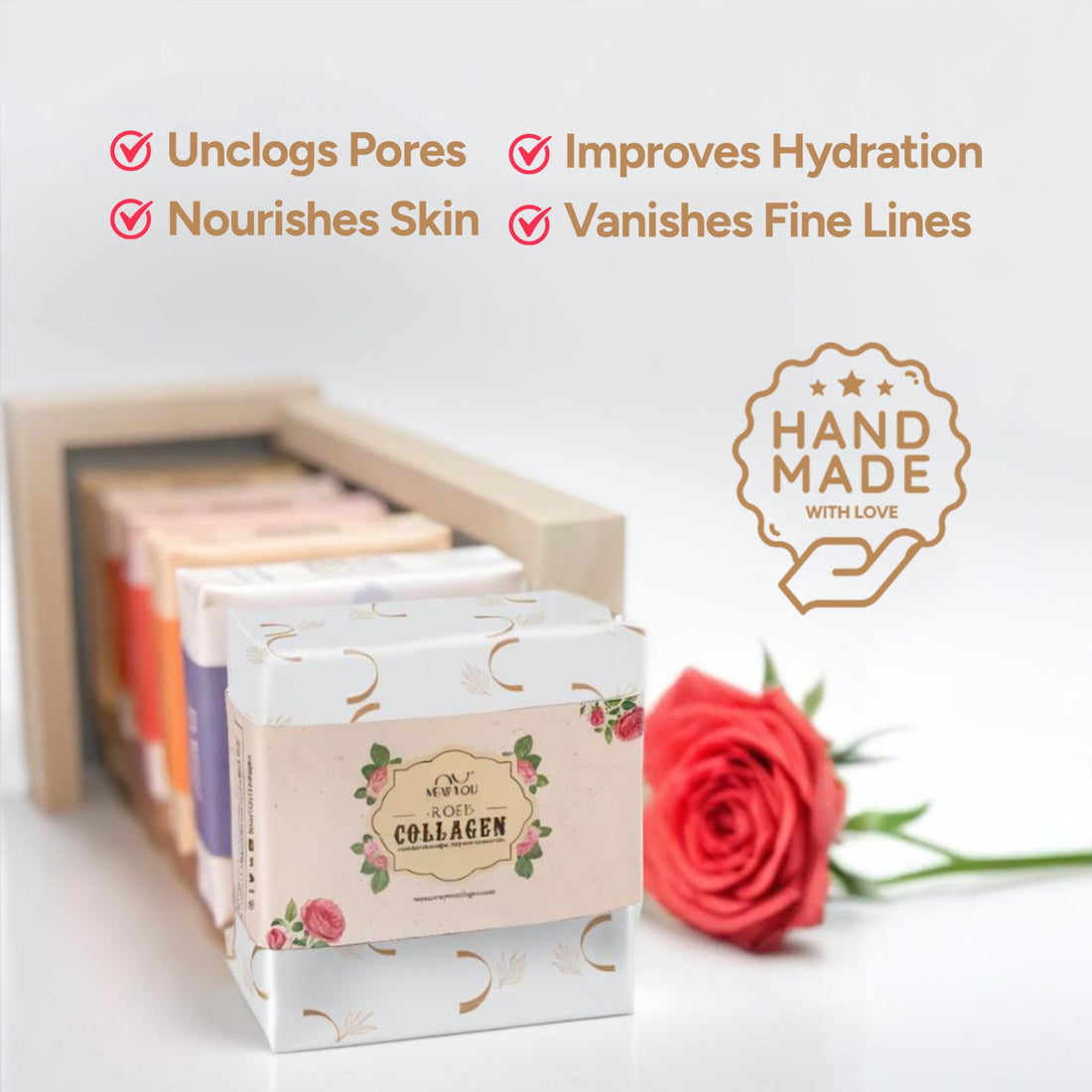 Brightening & Tightening Collagen Rose Soap