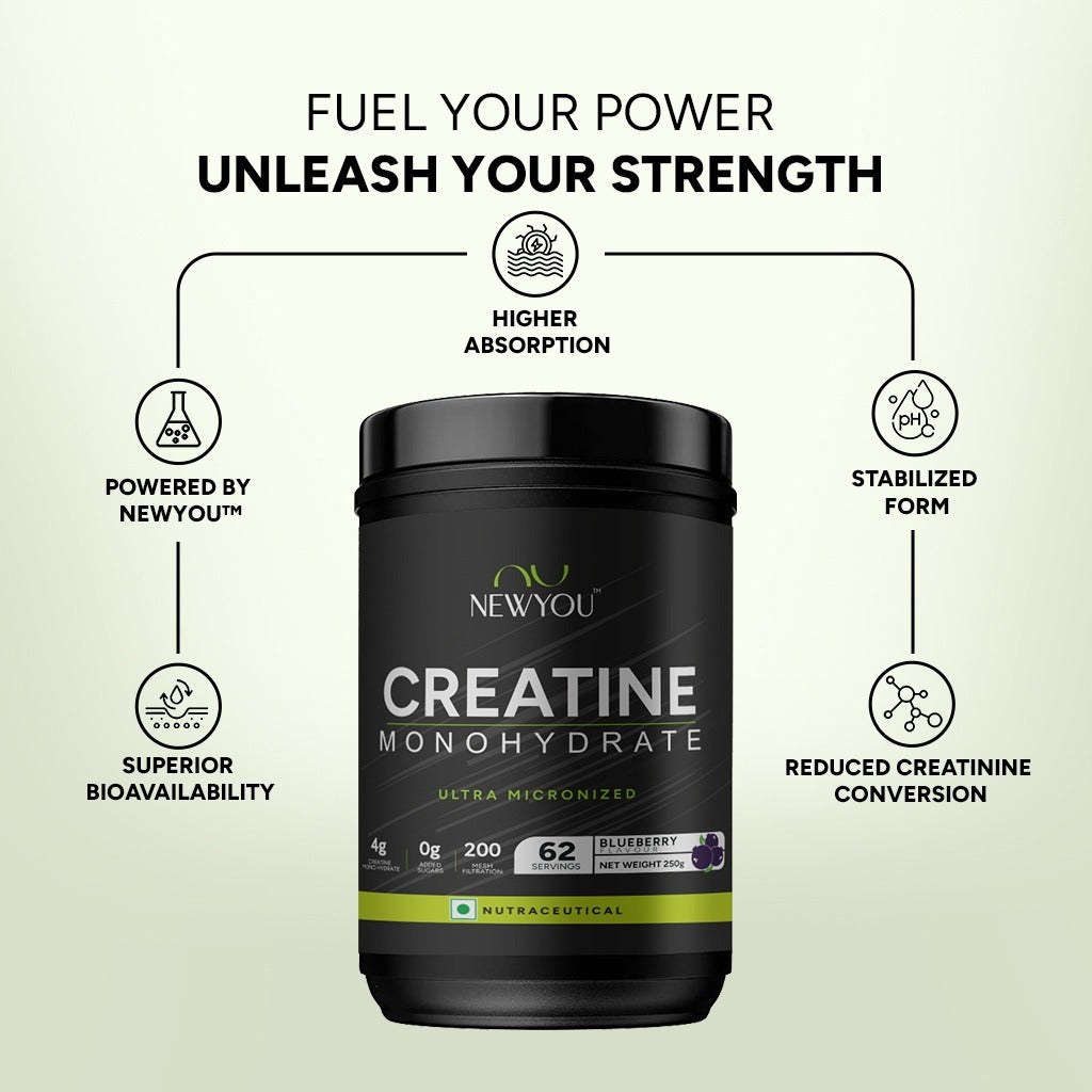 Creatine Monohydrate Blueberry 250 grams - 62 servings